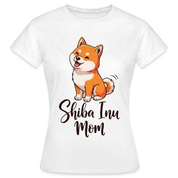 Shiba Inu Mom Cartoon Dog Mom - Women's T-Shirt - white - Front - AI Model Female 172 dark (172cm)