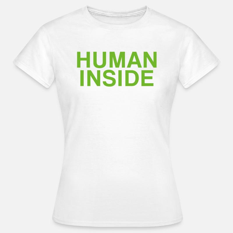 CONCEPTION DE TEXTE HUMAN INSIDE - T-shirt Femme - blanc