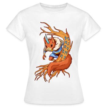 Ratatöskr - Bote auf Yggdrasil - Frauen T-Shirt - Weiß - Vorne - AI Model Female 172 dark (172cm)