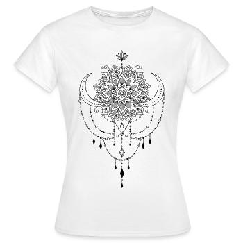 Spirituality Lotus Flower Sacred Geometry Zen - Women's T-Shirt - white - Front - AI Model Female 172 dark (172cm)