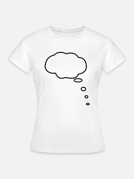Denkblase_1farbig - Frauen T-Shirt - Weiß