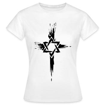 Messianische Juden Judenchristen Symbol - Frauen T-Shirt - Weiß - Vorne - AI Model Female 172 dark (172cm)