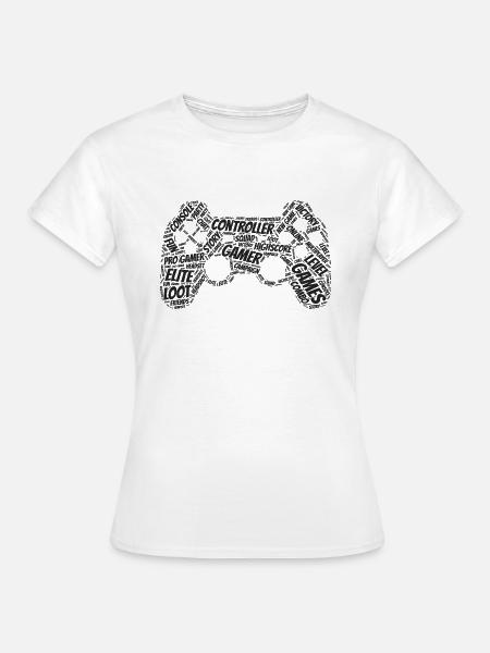 game controller wordart - Frauen T-Shirt - Weiß