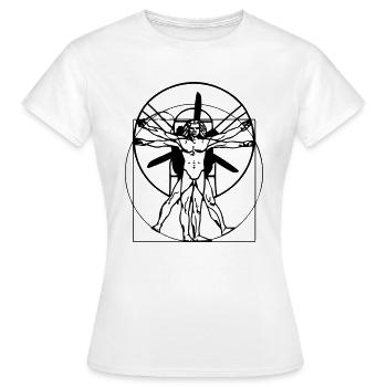 Leonardo da Vinci Vitruvian PPG Man - Frauen T-Shirt - Weiß - Vorne - AI Model Female 172 dark (172cm)