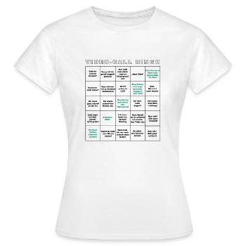Video-Call Bingo - Frauen T-Shirt - Weiß - Vorne - AI Model Female 172 dark (172cm)