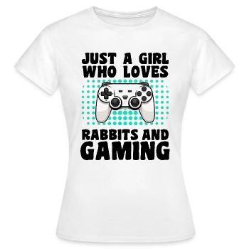 Gamer & Rabbits: Videospiele & Rabbit Companions - Frauen T-Shirt - Weiß - Vorne - AI Model Female 172 dark (172cm)