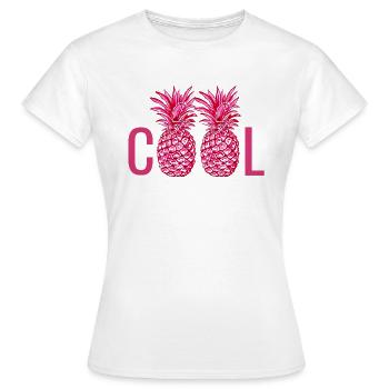 COOL - ANANAS - TROPICAL FRUITS - Frauen T-Shirt - Weiß - Vorne - AI Model Female 172 dark (172cm)