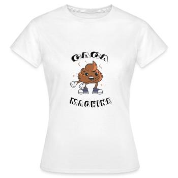poop machine - Women's T-Shirt - white - Front - AI Model Female 172 dark (172cm)