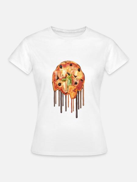 Schlanke Pizza - Frauen T-Shirt - Weiß