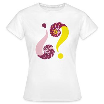 Infinite enigma. 02 Yellow Pink - Women's T-Shirt - white - Front - AI Model Female 172 dark (172cm)