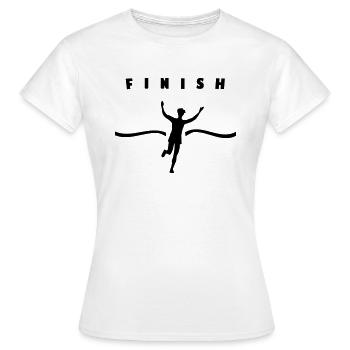 Läufer Sieger - Frauen T-Shirt - Weiß - Vorne - AI Model Female 172 dark (172cm)