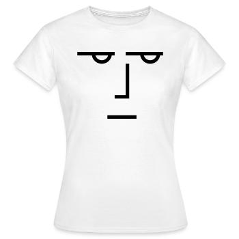 A serious look - Women's T-Shirt - white - Front - AI Model Female 172 dark (172cm)