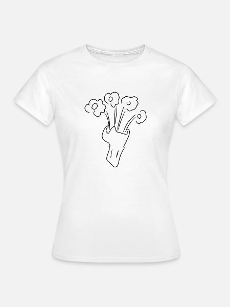 Blume Symbol Blumenstrauß - Frauen T-Shirt - Weiß