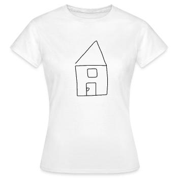 Haus Symbol Wohnen - Frauen T-Shirt - Weiß - Vorne - AI Model Female 172 dark (172cm)