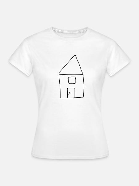 Haus Symbol Wohnen - Frauen T-Shirt - Weiß