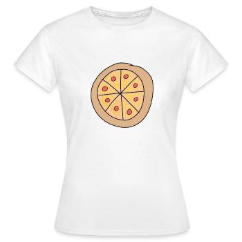 Pizza Symbole Salami Nourriture - T-shirt Femme - blanc - Devant - AI Model Female 172 dark (172cm)