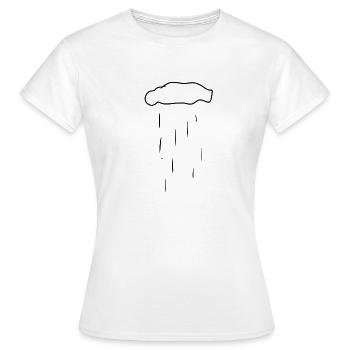 Cloud, Nature, Rain - Women's T-Shirt - white - Front - AI Model Female 172 dark (172cm)