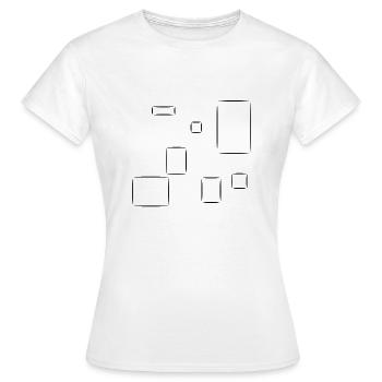 Motif Carré Carré Symboles Forme - T-shirt Femme - blanc - Devant - AI Model Female 172 dark (172cm)
