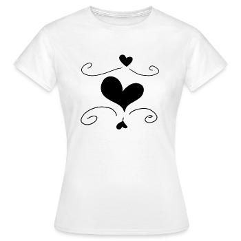 Heart Love Symbol Shape - Women's T-Shirt - white - Front - AI Model Female 172 dark (172cm)