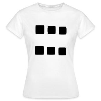 Pattern square square symbol - Women's T-Shirt - white - Front - AI Model Female 172 dark (172cm)