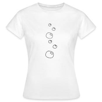 Seifenblasen kreise formen wasser form - Frauen T-Shirt - Weiß - Vorne - AI Model Female 172 dark (172cm)