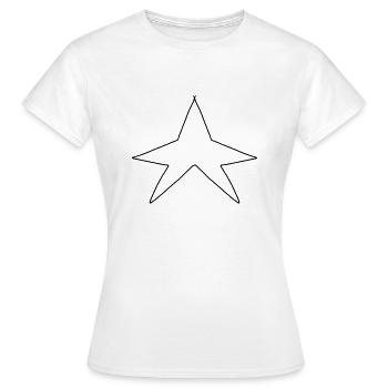 Symbole en forme d’étoile - T-shirt Femme - blanc - Devant - AI Model Female 172 dark (172cm)