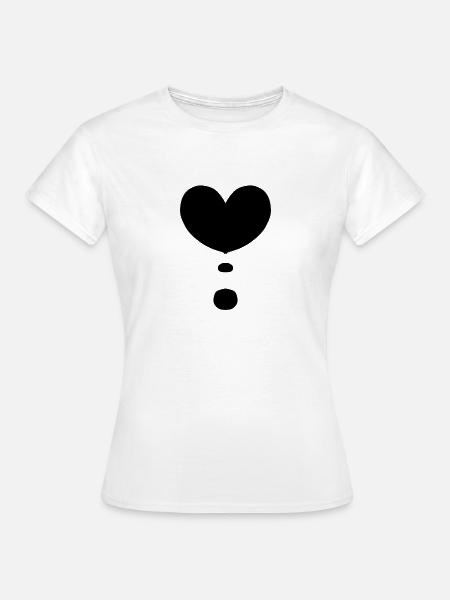 Herz Form Liebe Symbol - Frauen T-Shirt - Weiß