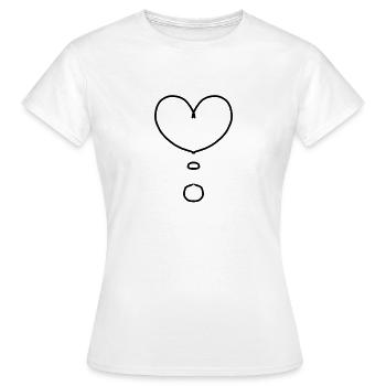 Herz Punkte Formen Form Liebe - Frauen T-Shirt - Weiß - Vorne - AI Model Female 172 dark (172cm)