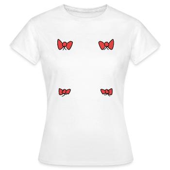boucles boucles motif formes symbole rouge - T-shirt Femme - blanc - Devant - AI Model Female 172 dark (172cm)