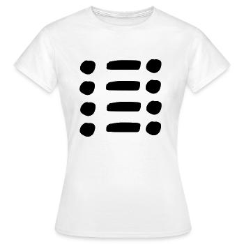 Ligne, points, point, forme, symbole - T-shirt Femme - blanc - Devant - AI Model Female 172 dark (172cm)