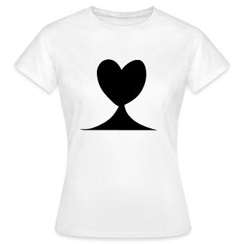 Heart love symbol shape - Women's T-Shirt - white - Front - AI Model Female 172 dark (172cm)
