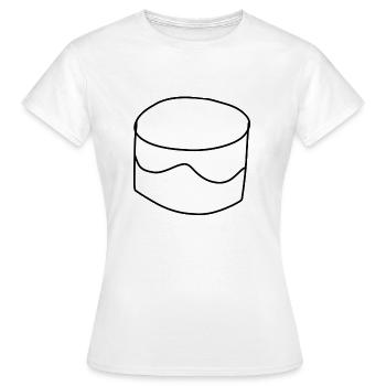 icône de gâteau gâteau de gâteau dessin animé - T-shirt Femme - blanc - Devant - AI Model Female 172 dark (172cm)