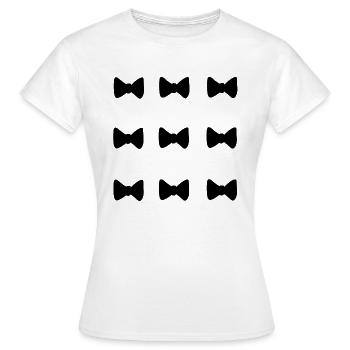 Icône de boucle de boucles de motif - T-shirt Femme - blanc - Devant - AI Model Female 172 dark (172cm)