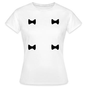 vier schleifen schleife symbol - Frauen T-Shirt - Weiß - Vorne - AI Model Female 172 dark (172cm)