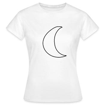 Forme du symbole de la lune - T-shirt Femme - blanc - Devant - AI Model Female 172 dark (172cm)