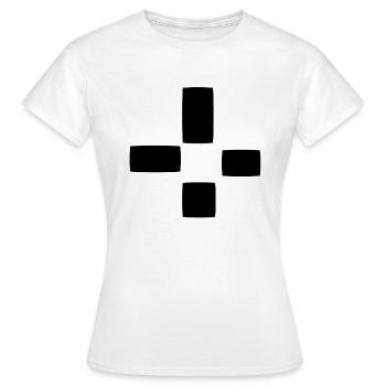 viereck muster vier formen form - Frauen T-Shirt - Weiß - Vorne - AI Model Female 172 dark (172cm)