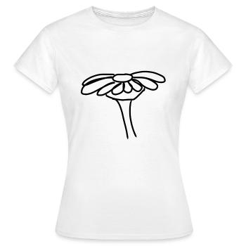 Blume Symbol Seite - Frauen T-Shirt - Weiß - Vorne - AI Model Female 172 dark (172cm)