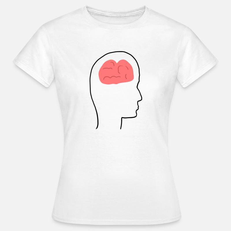 Head Profile People Side Brain Form - Women's T-Shirt - white