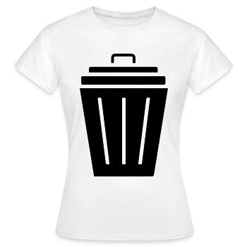 Icône de la poubelle - T-shirt Femme - blanc - Devant - AI Model Female 172 dark (172cm)