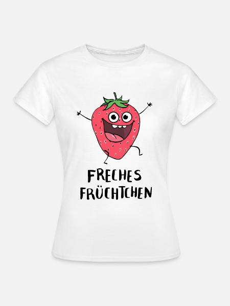 Freches Früchtchen Erdbeere - Frauen T-Shirt - Weiß