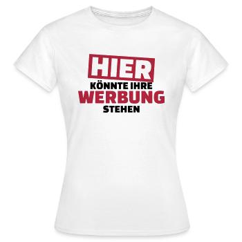 Werbung - Frauen T-Shirt - Weiß - Vorne - AI Model Female 172 dark (172cm)