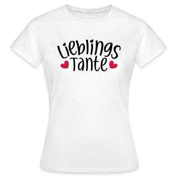 Lieblingstante Beste Tante Geschenk Neffe Nichte - Frauen T-Shirt - Weiß - Vorne - AI Model Female 172 dark (172cm)