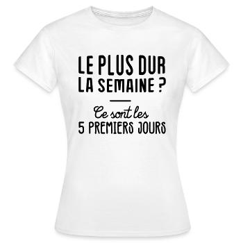 Humour au travail - T-shirt Femme - blanc - Devant - AI Model Female 172 dark (172cm)