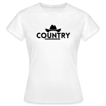 country. t-shirt country - T-shirt Femme - blanc - Devant - AI Model Female 172 dark (172cm)