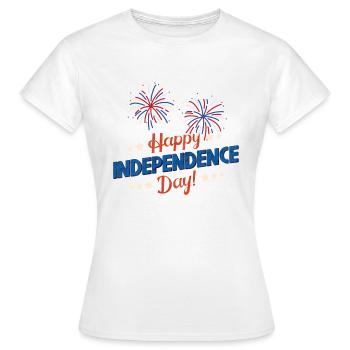 4 of july, happy independence day - Women's T-Shirt - white - Front - AI Model Female 172 dark (172cm)