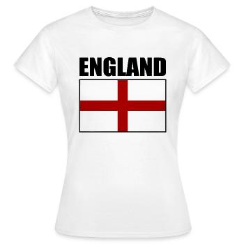 England - Frauen T-Shirt - Weiß - Vorne - AI Model Female 172 dark (172cm)