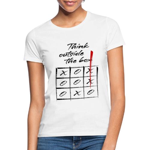 Think outside the box. Emblem in schwarz und rot. - Frauen T-Shirt
