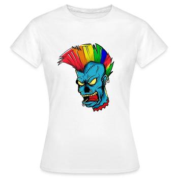 Zombie Punk - Frauen T-Shirt - Weiß - Vorne - AI Model Female 172 dark (172cm)