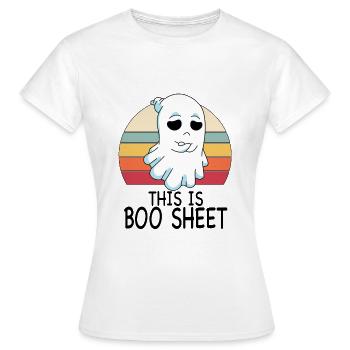 This Is Boo Sheet - Women's T-Shirt - white - Front - AI Model Female 172 dark (172cm)