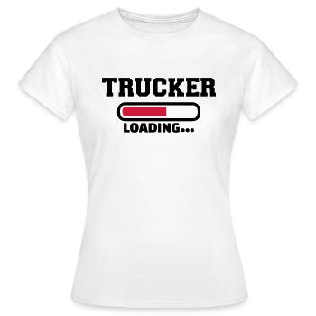 Trucker - T-shirt Femme - blanc - Devant - AI Model Female 172 dark (172cm)